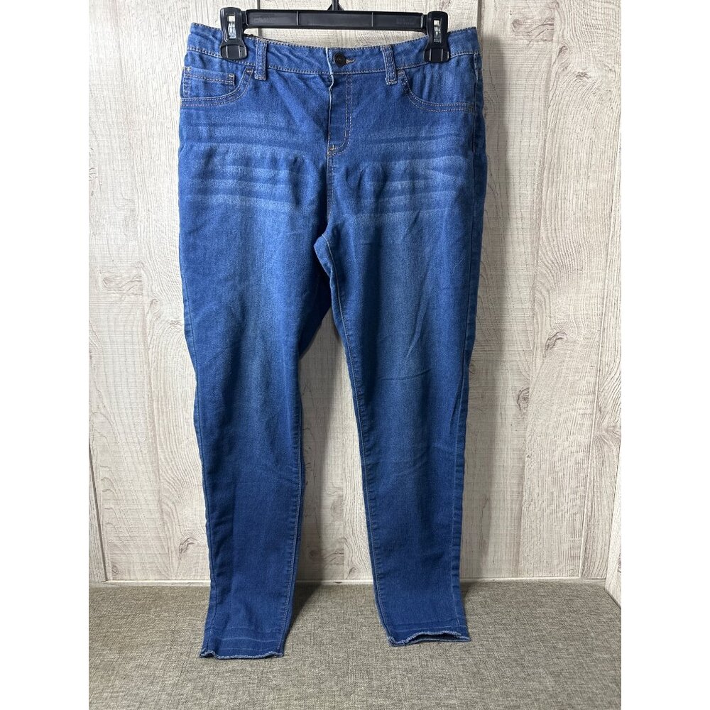 Arizona Jean Co Girls Plus Sz 16.5  Jeggings Blue Denim Stretch Jeans Adj Waist